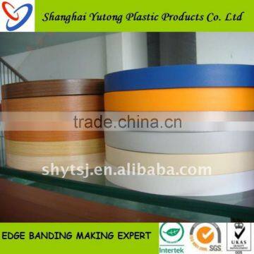 Plastic edge band furniture strips/pvc edgebanding strips/kitchen cabinet shelf edge
