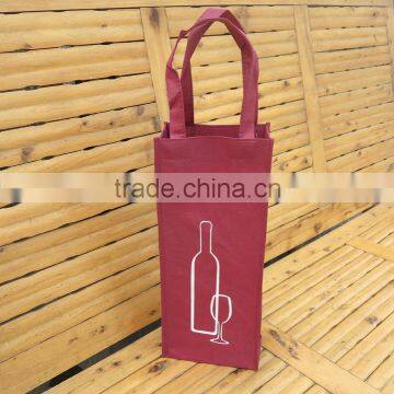 Two Bottle Screen Logo Non Woven Bag For Wine