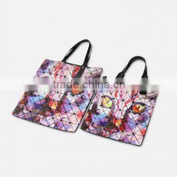 All-over Print Diamond Check Tote Bag, 2016 Newest Lady Shopping Bag photo-2