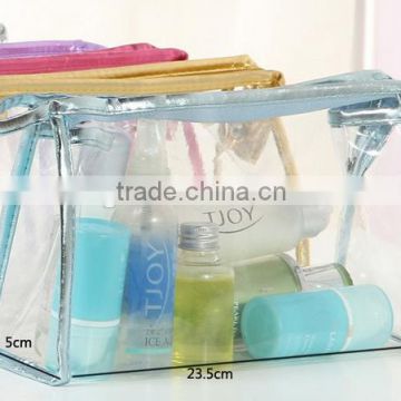 yiwu New products newest design transparent pp pvc cosmetic bag with zipper manufacture and supplier made in china