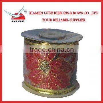 2015 Hotsales Wire Edge Christmas Ribbon photo-1