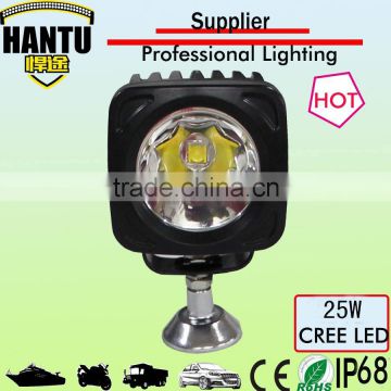 New design brightest working light 4.3'' square working light offroad 25w led headlight