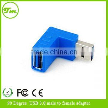 Male to Female 90 Degrees Right Angle USB 3.0 Conversion Adapter