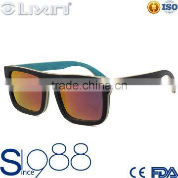 Best selling collection of fashion skatebord wood sunglass for this summer 59MT94027