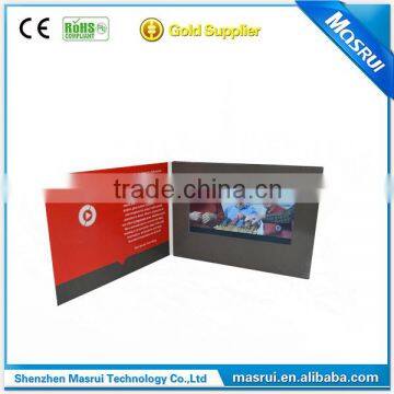 Hot 2.4/4.3/ 7" Tft Video Brochure, Video Book, Led Video Card Light/motion Sensor Touch Screen photo-5