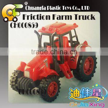 2015 new design happy friction farm tractor toy for baby