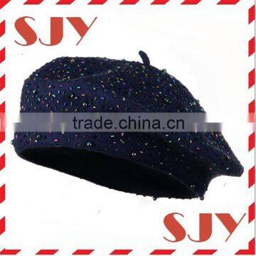 fashion design wool felt french military beret hats for children