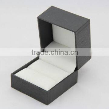 High quality small black square ring box with custom Logo