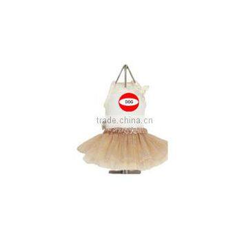 Logo Personalized Imprinted Dog Clothes Dogs Ivory Scent Tutu Dress Dog Dress Pet Products