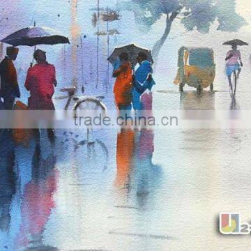 Wholesale home decoration landscape painting watercolor