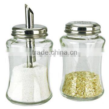 SINOGLASS 2 Pcs sugar and cheese shaker jar set