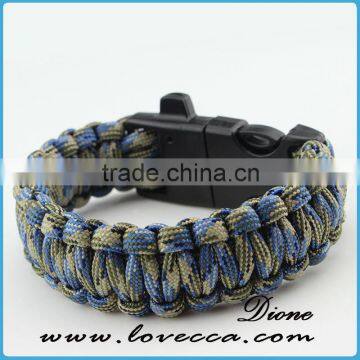 Mix color Military color bracelet 3 color paracord bracelet with logo