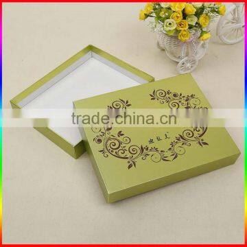 light green paper Cardboard Gift Box/hard world box