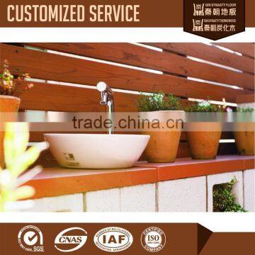 heat treated solid wood fence