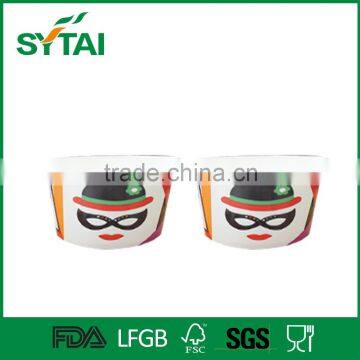 Custom Single pe Coated Colorful Diaposable Ice Cream Paper Bowls With Food Grade
