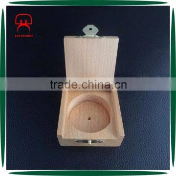 Natural solid wooden coin display box with lock