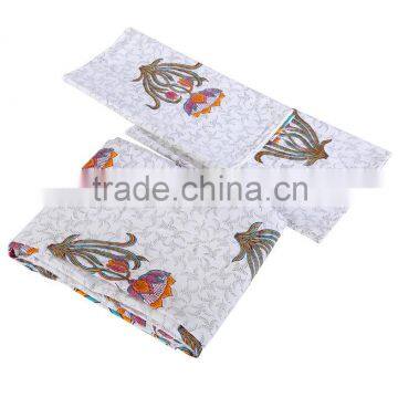 Indian Hand Block Printed Bed Sheet Wholesale Home Textile Cotton Fabric Bedsheet photo-4