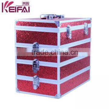Factory Supply Wholesale Exquisite Workmanship Multifunction Makeup Train Case