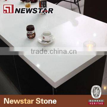 Newstar manufacture pure white quartz stone countertops