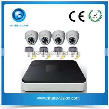 Popular in South American Mini Dome AHD Cameras 4CH CCTV DVR KIT