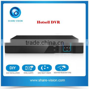 H.264 1080P 4 IN 1 TVI DVR with PTZ & E-Cloud remote viewing via smartphone