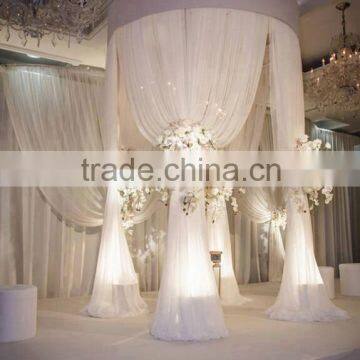 White 10 Feet Wide Voile Sheer Wedding Drapes Ceiling Drapes photo-2