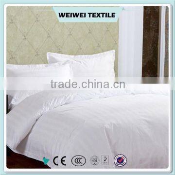 White solid color hotel 100% cotton satin stripe fabric