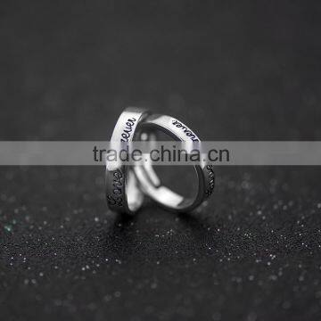 Fashionable 925 Silver Plated Wedding Couple Rings Fashion Jewellery Engagement Ring for Lovers Jewelry Wholesale photo-3