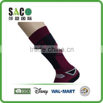 Garnet and Black Simple Jacquard Nylon Sports Socks photo-3