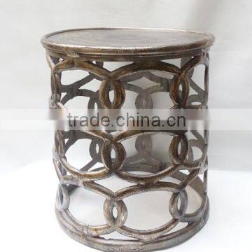 Black Antique Side Stool / Metal Side Stool / Table Aluminium