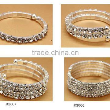 rhinestones coil bangle