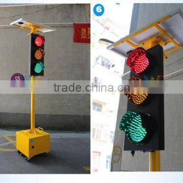Trolly Red Green Yellow LED Signal Light 300mm Solar Powered Traffic Light photo-6