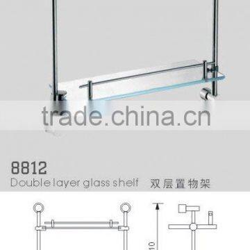 double layer glass shelf