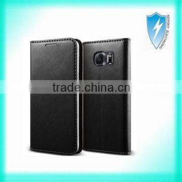 Hot sales product For Samsung S6 Flip Leather Cover Case