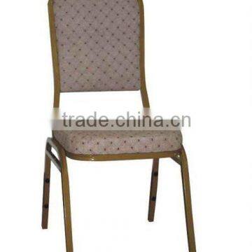 Brown fabric steel banquet conference chair