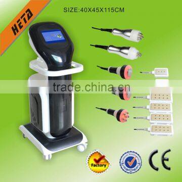 Guangzhou HETA Ultrasonic Cavitation RF and Laser face skin massage machine