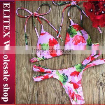 2017 Newest Brazilian Leaves Sexy Print Brazilian Bikini CK367 photo-4