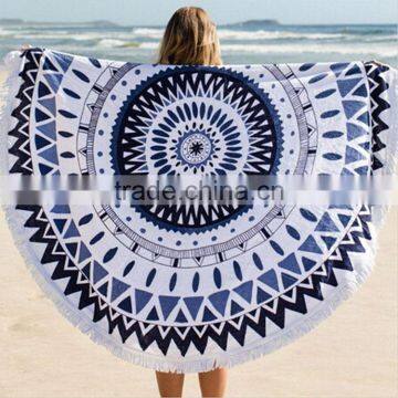 Australia Popular 100% Cotton Printed Round Beach Towel With Tassels photo-2