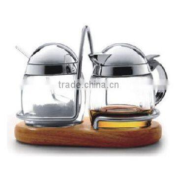 luxe acryl Condiment set with shelf