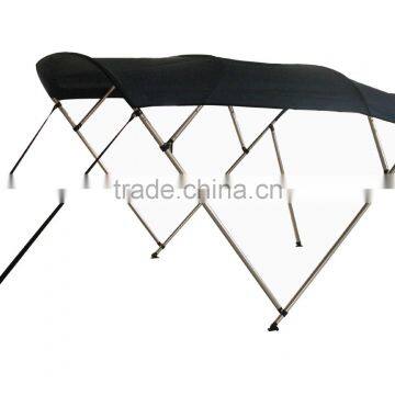 black bimini top with round aluminum tube