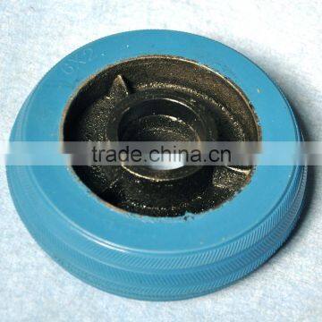 6 inch heavy duty rubber swivel caster wheel