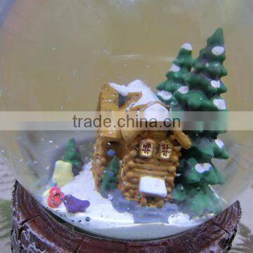 Custom Resin Candy House Musical Christmas Snow Globe photo-4
