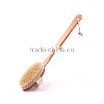wooden handheld body bath shower massager brush