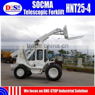 SOCMA HNT25-4 Small Telehandler 4 Wheel Drive China New Telescopic Forklift for Sale photo-3