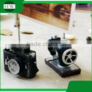 Cheap Resin Cartoon Antique Sewing Machine Camera Telephone Phonograph Photo Name Business Card Holder photo-3
