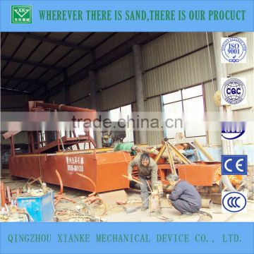 100cbm/h river gold cutter suction panning dredge vessel sale