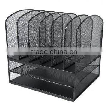 3-Tier Counter-Top Metal Office Mesh Desk Organizer photo-5