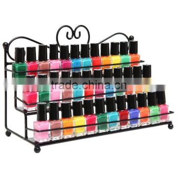 Queen design metal 3-tire nail polish display rack