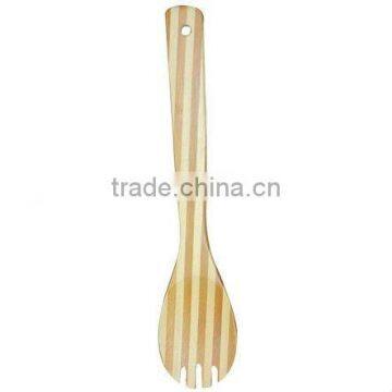 natural color varnished small bamboo salad spoon