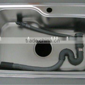 Single bowl kitchen sink with drainer